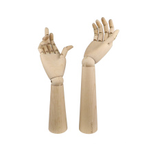 Female Flexible Wooden Hand for display Mannequin Right Hand Natural Wood Color without Oil wooden mannequin hand,